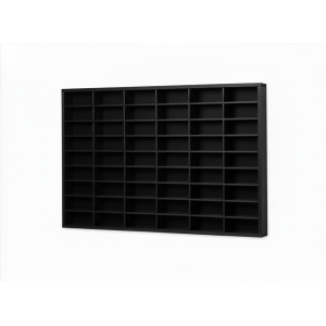 Półka ścienna drewniana 60x5x40 cm czarna