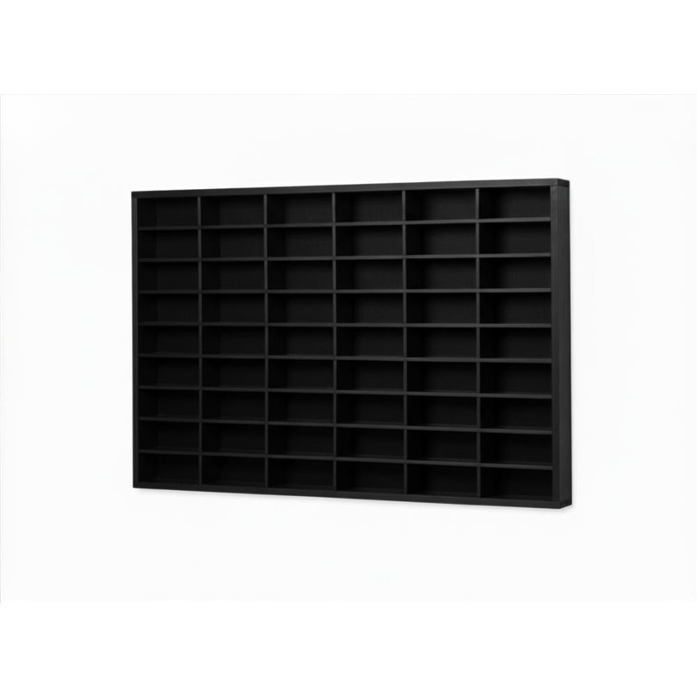 Półka ścienna drewniana 60x5x40 cm czarna