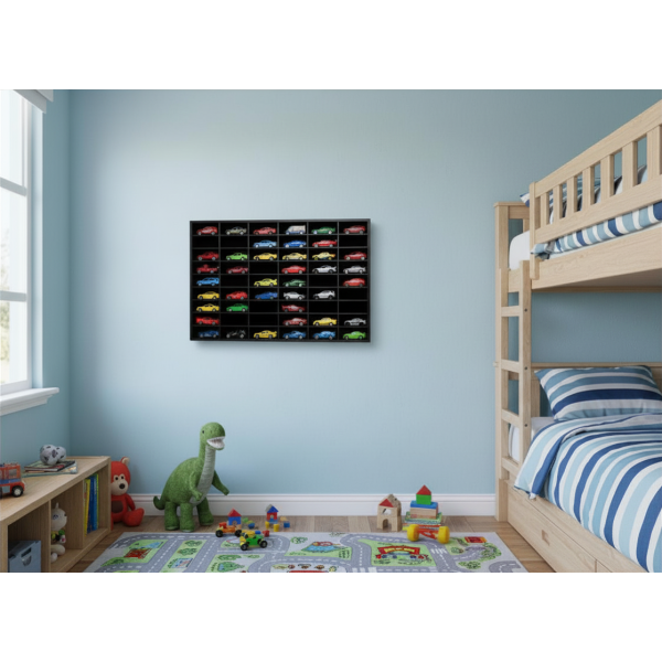 Półka ścienna drewniana 60x5x40 cm czarna