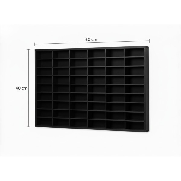 Półka ścienna drewniana 60x5x40 cm czarna