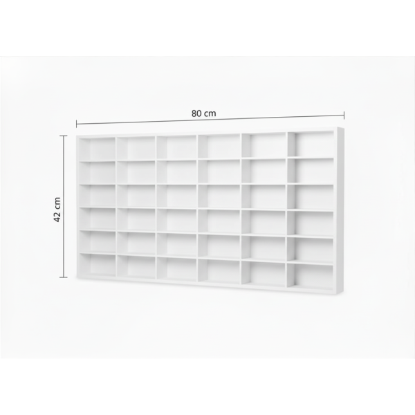 Półka ścienna drewniana 80x6x42 cm biała