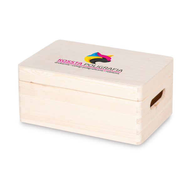 Personalizowana skrzynka drewniana 30x20x13,5 cm nadruk UV