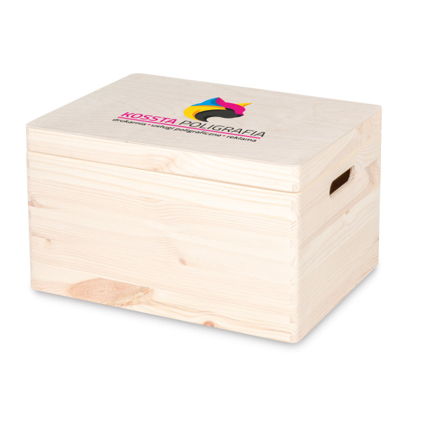 Personalizowana skrzynka drewniana 40x30x23 cm nadruk UV