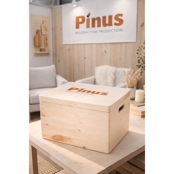 Personalizowana skrzynka drewniana 40x30x23 cm nadruk UV