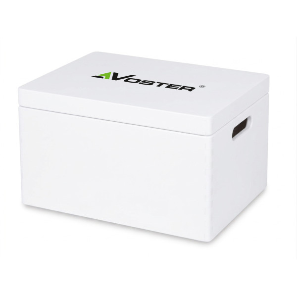 Personalizowana skrzynka drewniana 40x30x23 cm nadruk UV biała