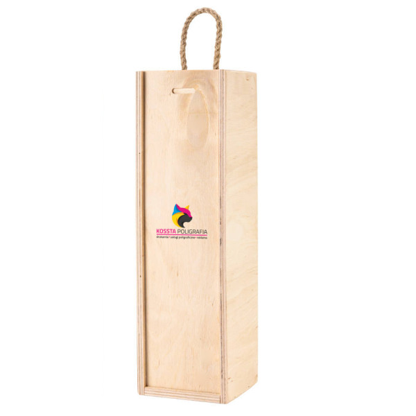 Personalizowana skrzynka drewniana na wino z nadrukiem UV 10x11x35cm