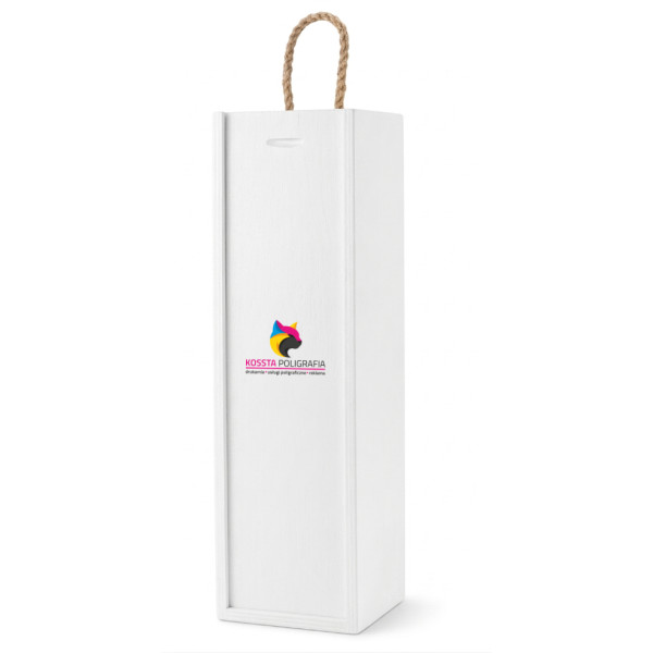 Personalizowana skrzynka drewniana na wino z nadrukiem UV 10x11x35cm