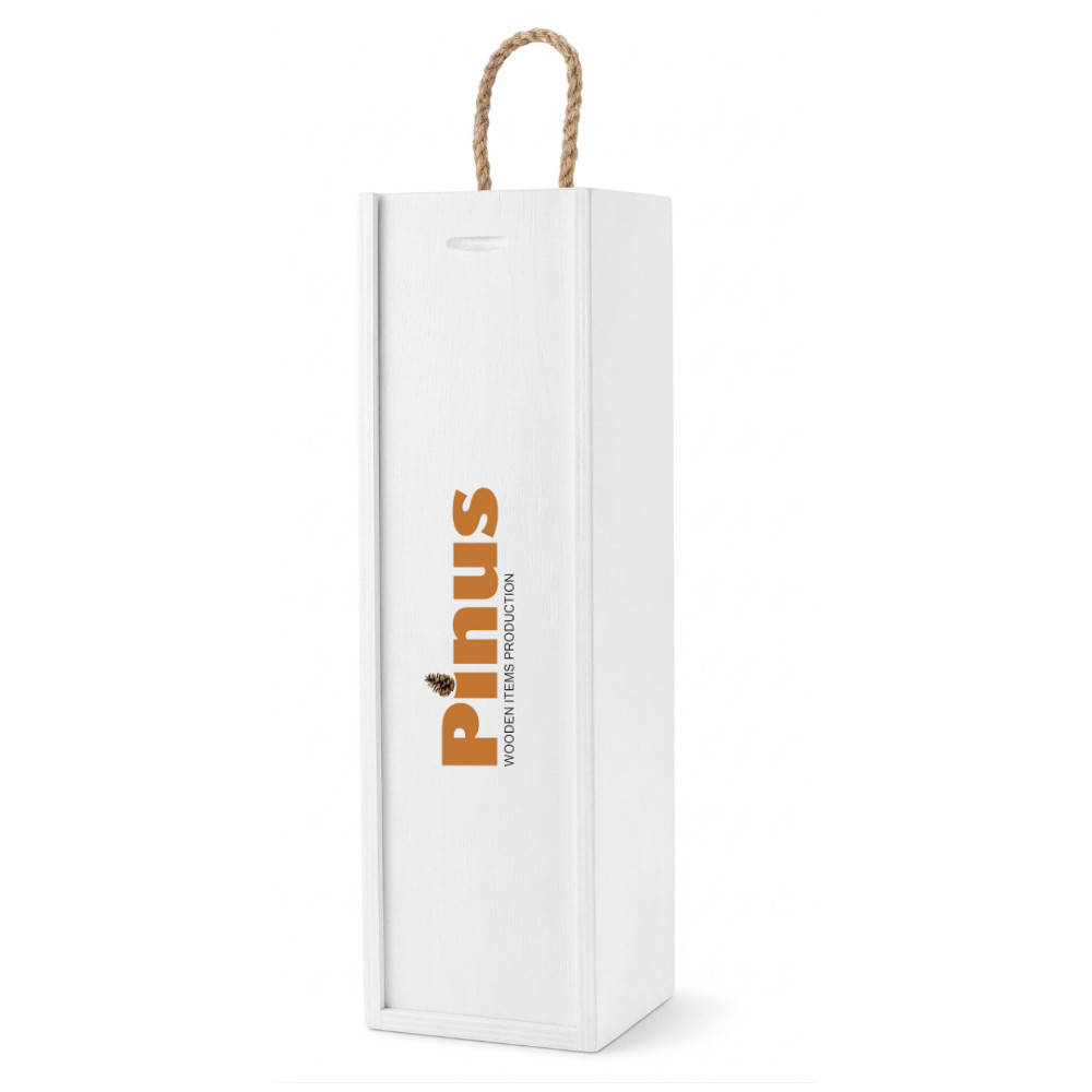 Personalizowana skrzynka drewniana na wino z nadrukiem UV 10x11x35cm