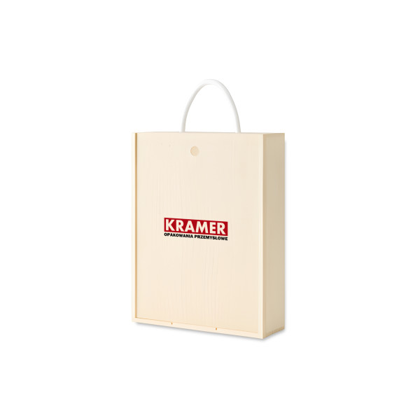 Personalizowana skrzynka drewniana na wino z nadrukiem UV 30x11x35 cm