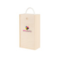 Personalizowana skrzynka drewniana na wino z nadrukiem UV 10x11x35 cm