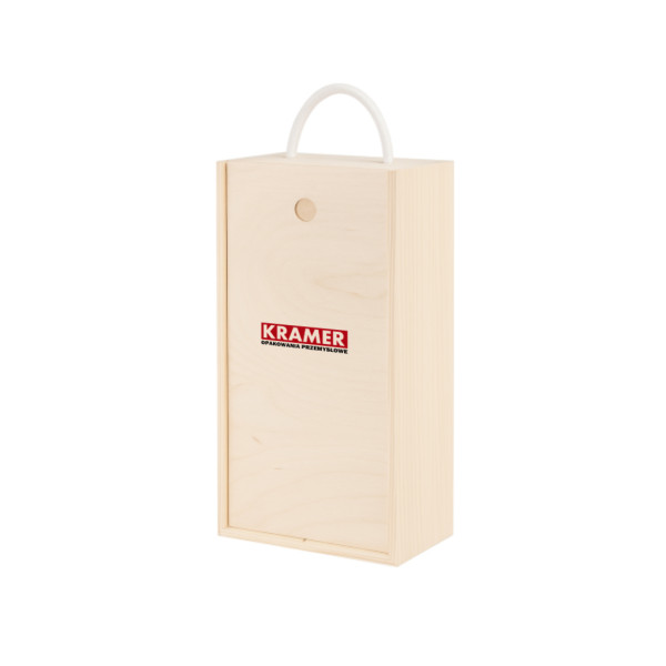 Personalizowana skrzynka drewniana na wino z nadrukiem UV 10x11x35 cm