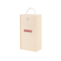 Personalizowana skrzynka drewniana na wino z nadrukiem UV 10x11x35 cm