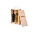 Personalizowana skrzynka drewniana na wino z nadrukiem UV 10x11x35 cm