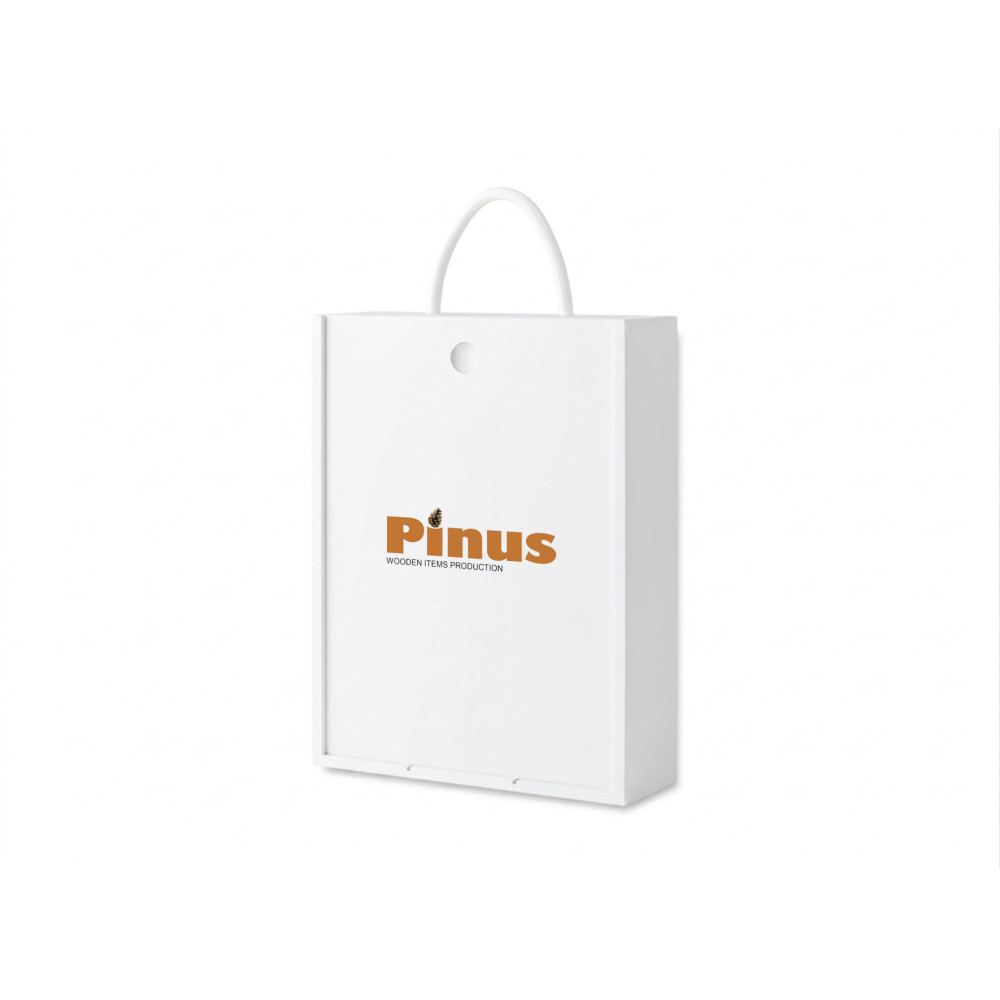 Personalizowana skrzynka drewniana na wino z nadrukiem UV 30x11x35 cm