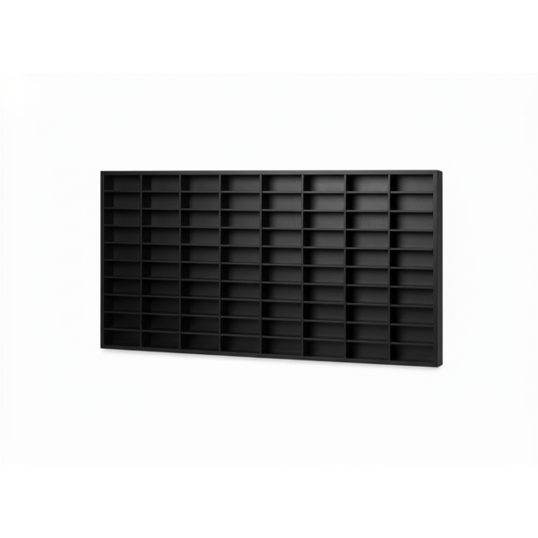 Półka drewniana na autka 80x5x42 cm w kolorze czarnym – organizer na samochodziki dla dzieci