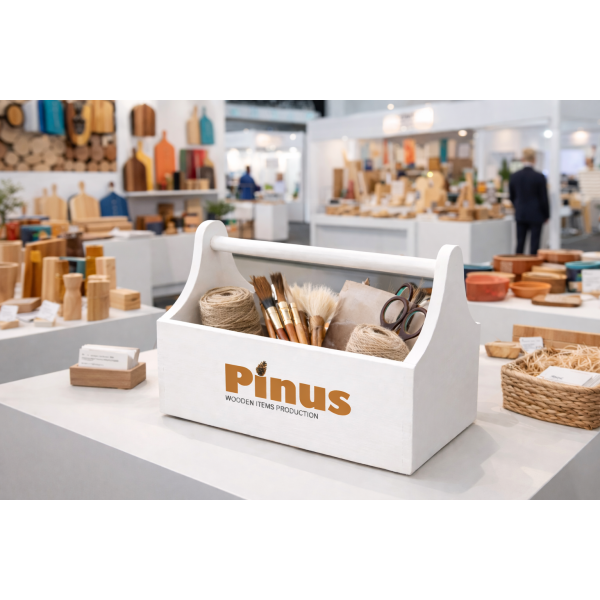 Drewniane nosidełko na narzędzia 34x18x20,5 cm – narzędziownik