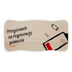 Stołek drewniany z nadrukiem UV