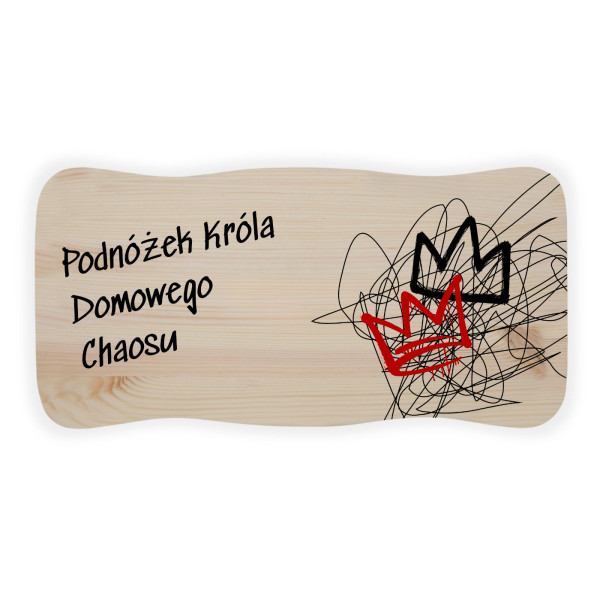 Stołek drewniany z nadrukiem UV