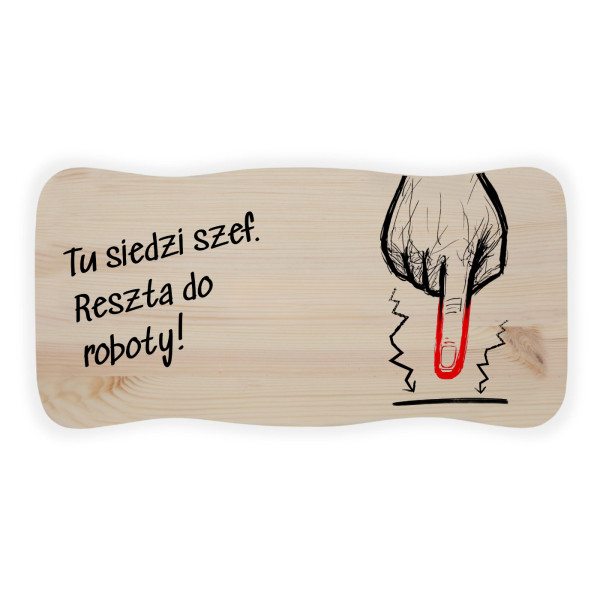 Stołek drewniany z nadrukiem UV