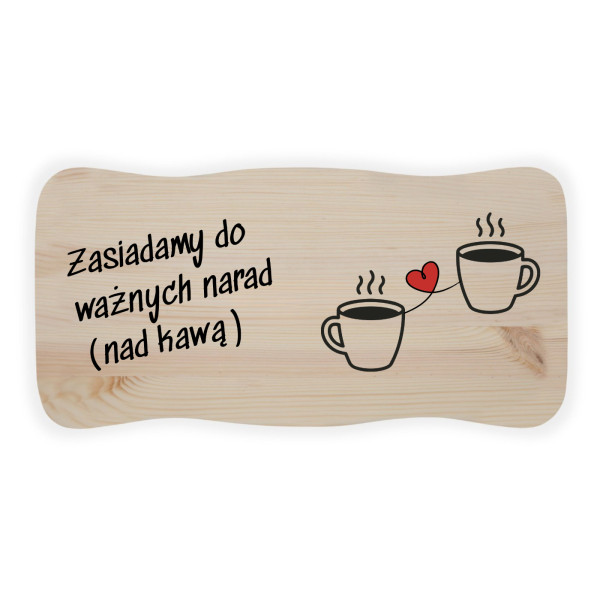 Stołek drewniany z nadrukiem UV