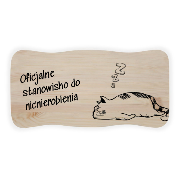 Stołek drewniany z nadrukiem UV