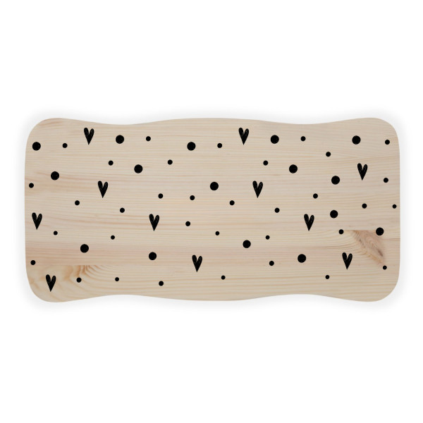 Stołek drewniany z nadrukiem UV