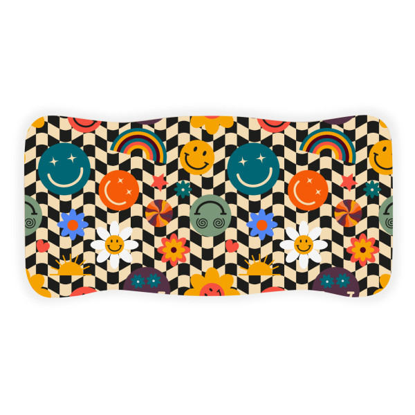 Stołek drewniany z nadrukiem UV