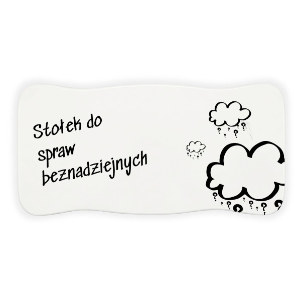 Stołek drewniany z nadrukiem UV