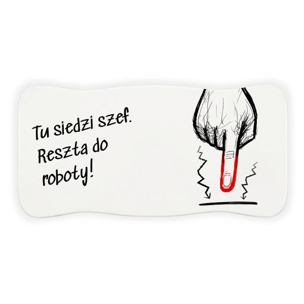 Stołek drewniany z nadrukiem UV