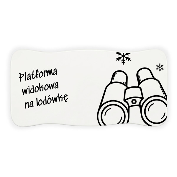 Stołek drewniany z nadrukiem UV