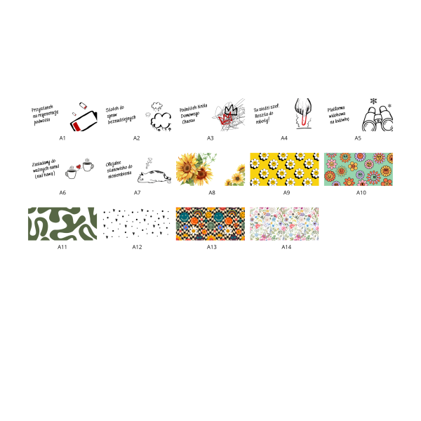 Stołek drewniany z nadrukiem UV