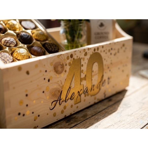 Drewniane nosidełko na narzędzia 34x18x20,5 cm – narzędziownik