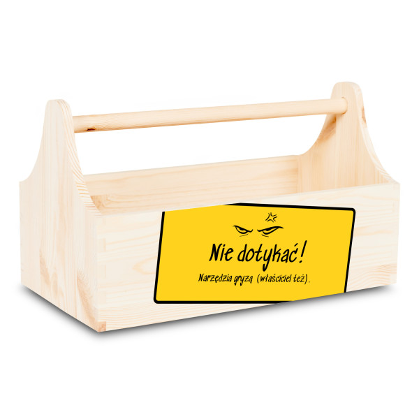 Drewniane nosidełko na narzędzia 34x18x20,5 cm – narzędziownik
