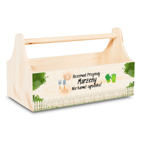 Drewniane nosidełko na narzędzia 34x18x20,5 cm – narzędziownik
