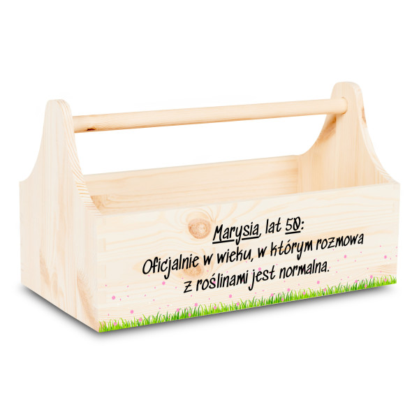 Drewniane nosidełko na narzędzia 34x18x20,5 cm – narzędziownik