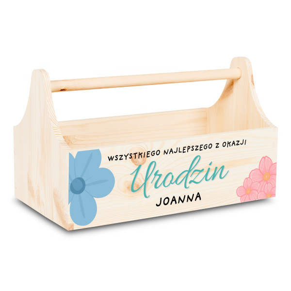 Drewniane nosidełko na narzędzia 34x18x20,5 cm – narzędziownik