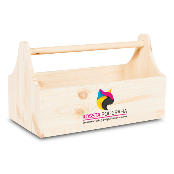 Drewniane nosidełko na narzędzia 34x18x20,5 cm – narzędziownik