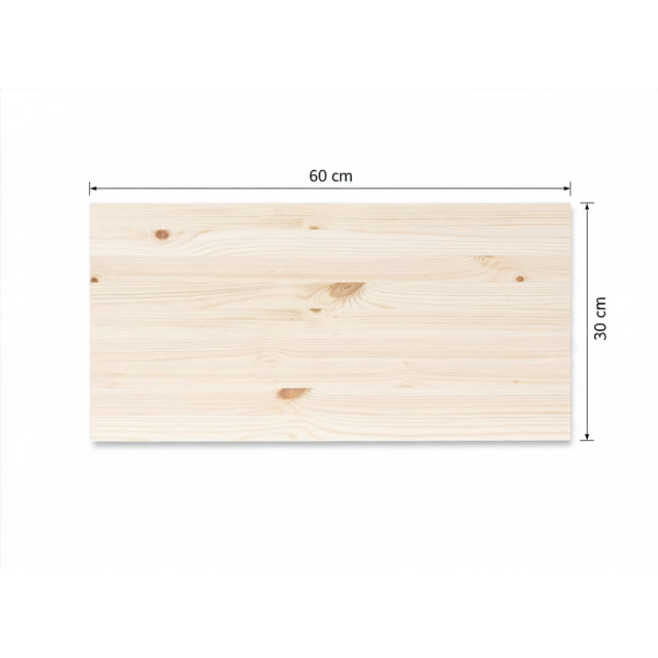 Płyta klejona sosnowa 60x30x1,5 cm - naturalne drewno do Twoich projektów