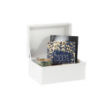 Skrzynka drewniana z deklem 25x16x11,5 cm Signal white