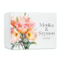 Skrzynka ślubna personalizowana pudełko na koperty imiona data elegancka skrzynia na pamiątki 30x20x13,5