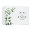 Skrzynka ślubna personalizowana pudełko na koperty imiona data elegancka skrzynia na pamiątki 20x15x10 cm