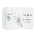 Skrzynka ślubna personalizowana pudełko na koperty imiona data elegancka skrzynia na pamiątki 20x15x10 cm