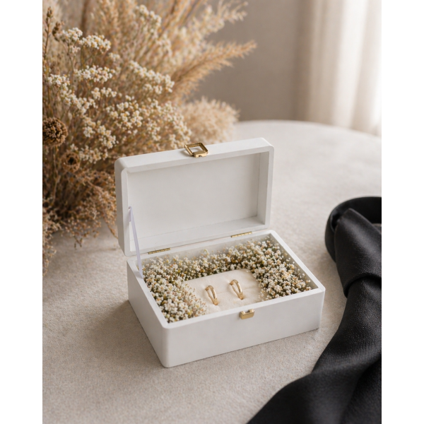 Skrzynka ślubna personalizowana pudełko na koperty imiona data elegancka skrzynia na pamiątki 20x15x10 cm