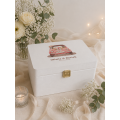 Skrzynka ślubna personalizowana pudełko na koperty imiona data elegancka skrzynia na pamiątki 20x15x10 cm
