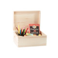 Skrzynka drewniana z deklem 37x28x18cm Signal white