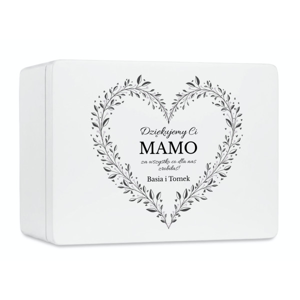 Pudełko na Dzień Matki Personalizowane Drewniane Pudełko Prezent dla Mamy z Nadrukiem UV