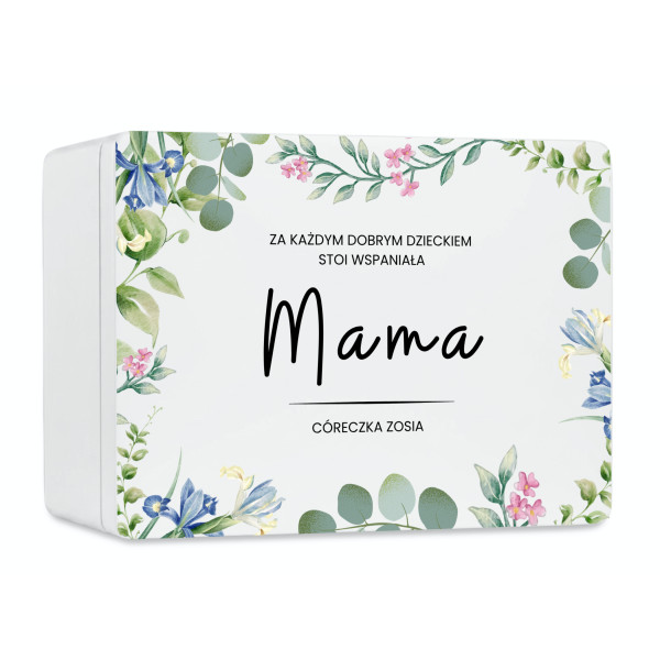 Pudełko na Dzień Matki Personalizowane Drewniane Pudełko Prezent dla Mamy z Nadrukiem UV