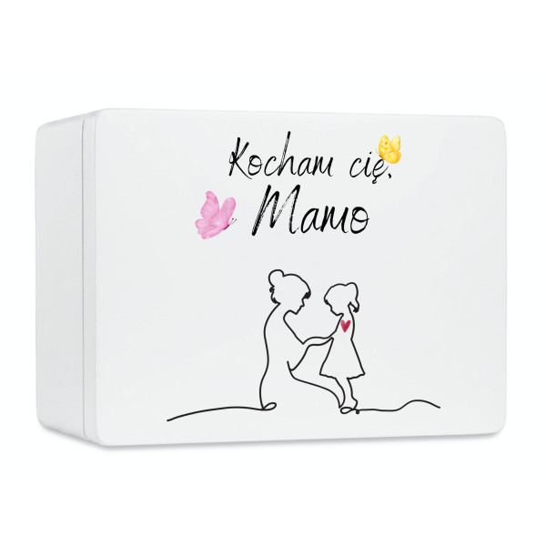 Pudełko na Dzień Matki Personalizowane Drewniane Pudełko Prezent dla Mamy z Nadrukiem UV
