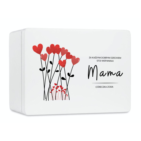 Pudełko na Dzień Matki Personalizowane Drewniane Pudełko Prezent dla Mamy z Nadrukiem UV