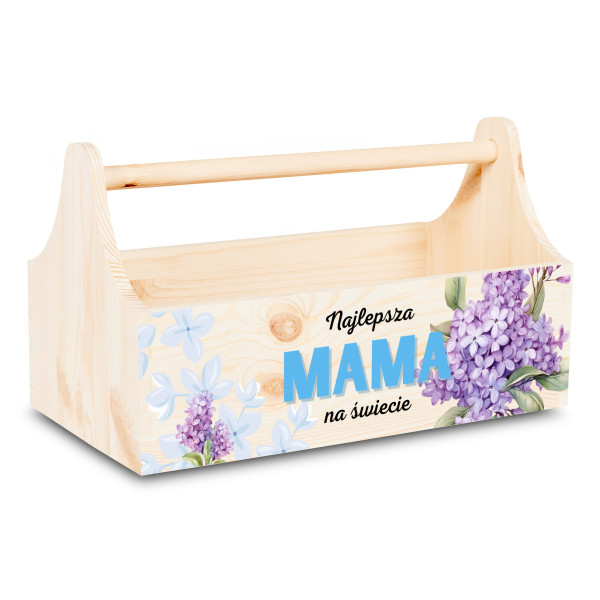 Personalizowany narzędziownik dla Mamy i – drewniany organizer prezent na Dzień Mamy